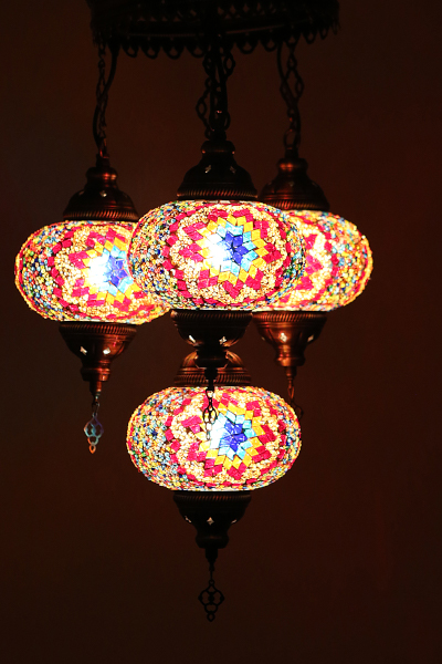 4in1 No3 Size Antique Mosaic Chandelier